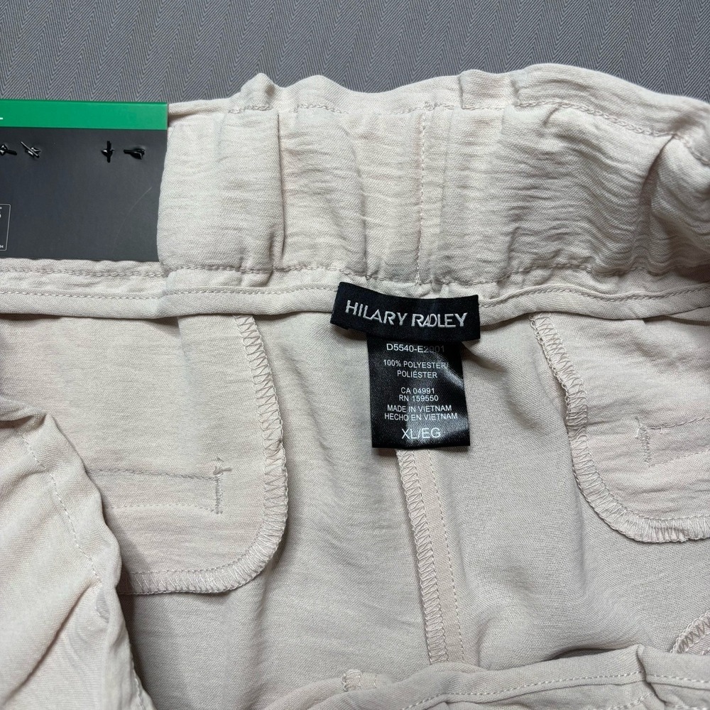Hilary Radley Women's Wide Leg Crinkle Pants Bundle XL Elastic Pull On Coastal - Picture 6 of 10